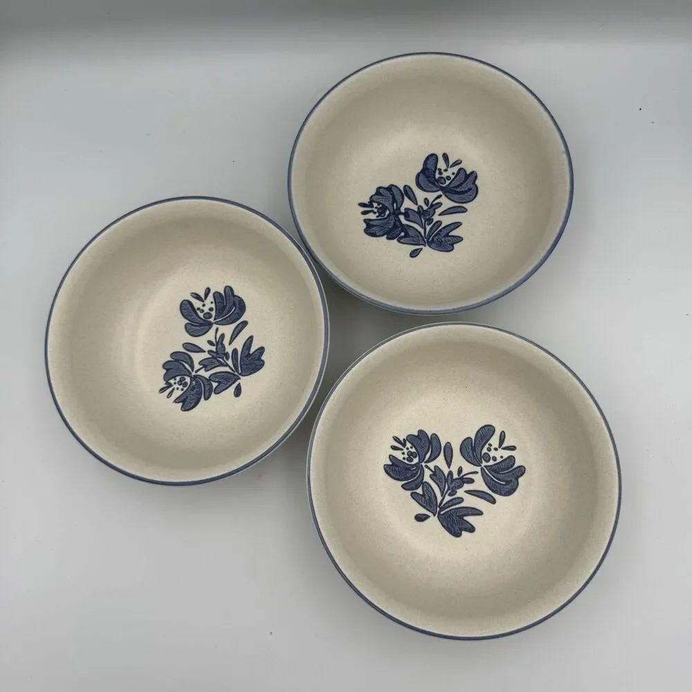 Set Of 3 Vintage pfaltzgraff Yorktown 6.5” Super Soup Cereal Bowls Copyright USA